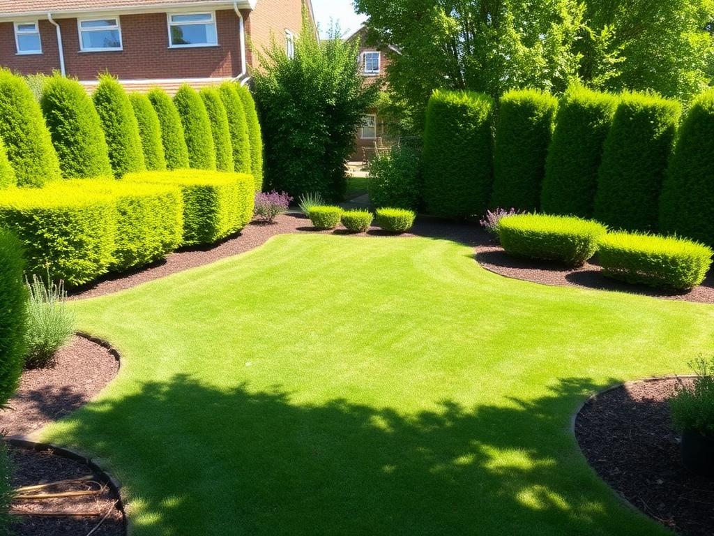 Neat garden after a yard cleanup